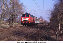 Foto DB Baureihe 218 - Lok 218 197 zwischen Neu Wulmstorf und Buxtehude