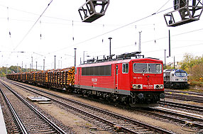 DB Baureihe 155 in Eberswalde Hbf