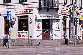 Die Kneipe Zur scharfen Ecke in Hamburg auf St. Pauli