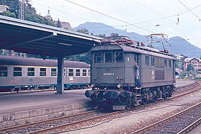 Die 144 502-2 in Berchtesgaden Hbf