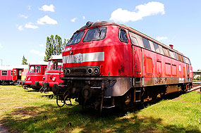 Die 218 338-2 im Eisenbahnmuseum Kulturlokschuppen Neumünster
