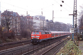 Die Baureihe 218 in Hamburg auf der Verbindungsbahn