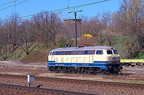 Die RP 218 480-2 im Bahnhof Oschatz