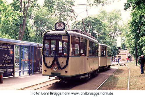 Einer der Museumswagen der Woltersdorfer Straßenbahn