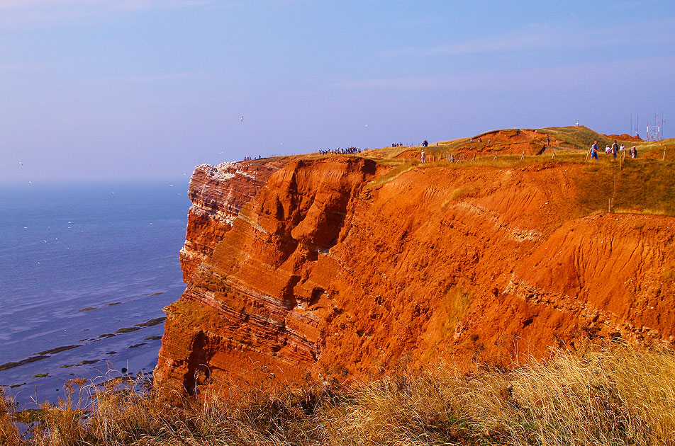 Ein Felsen auf der Insel Helgoland