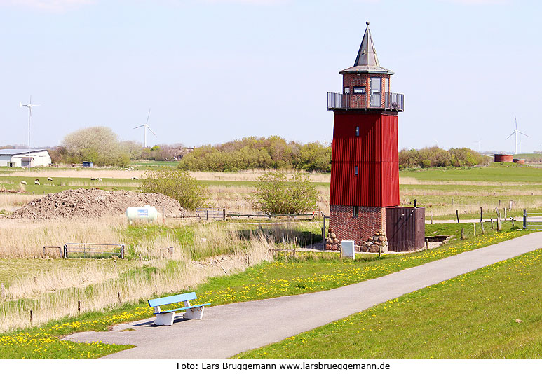 Der Leuchtturm von Dagebüll an der Nordsee in Nordfriesland