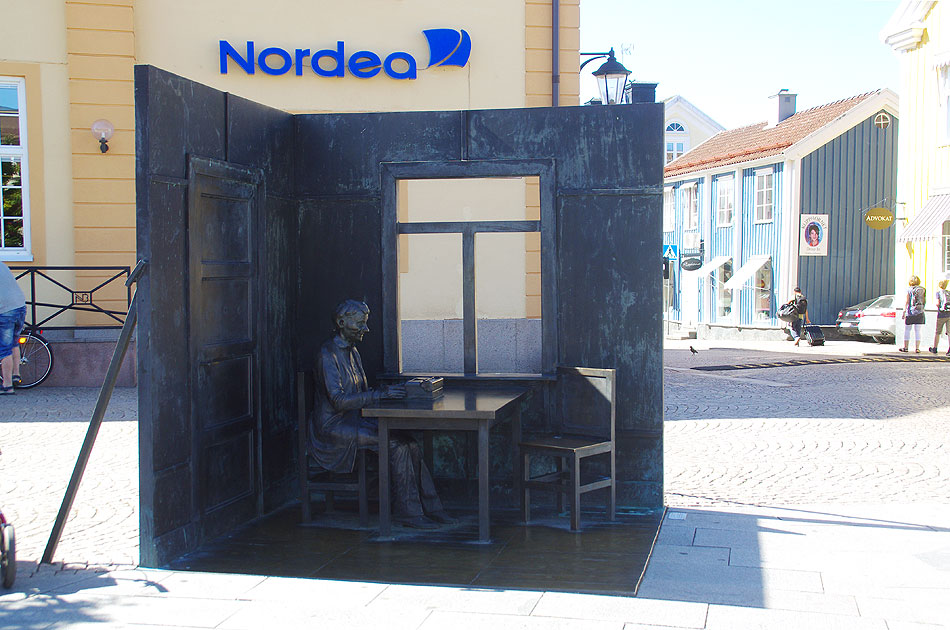 Das Astrid Lindgren Denkmal in Vimmerby in Schweden