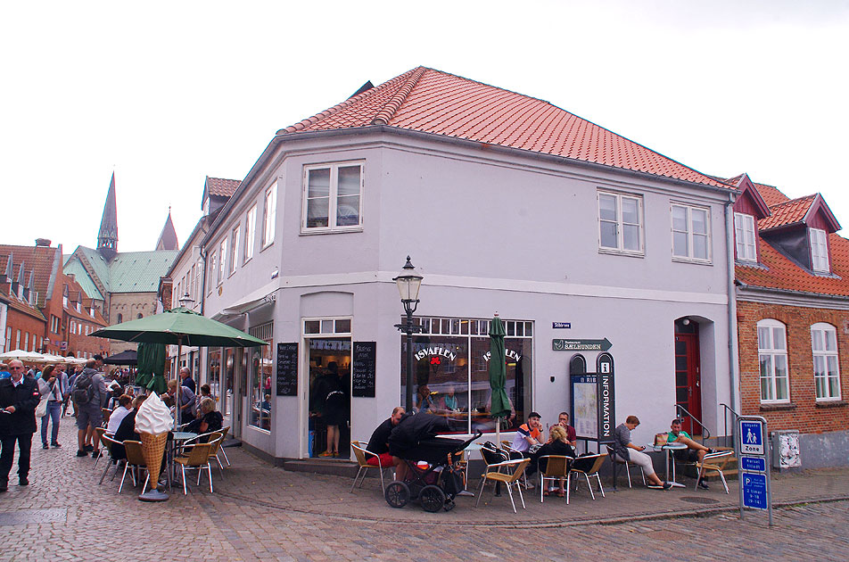 Der Eisladen Isvalen in Ribe am Hafem