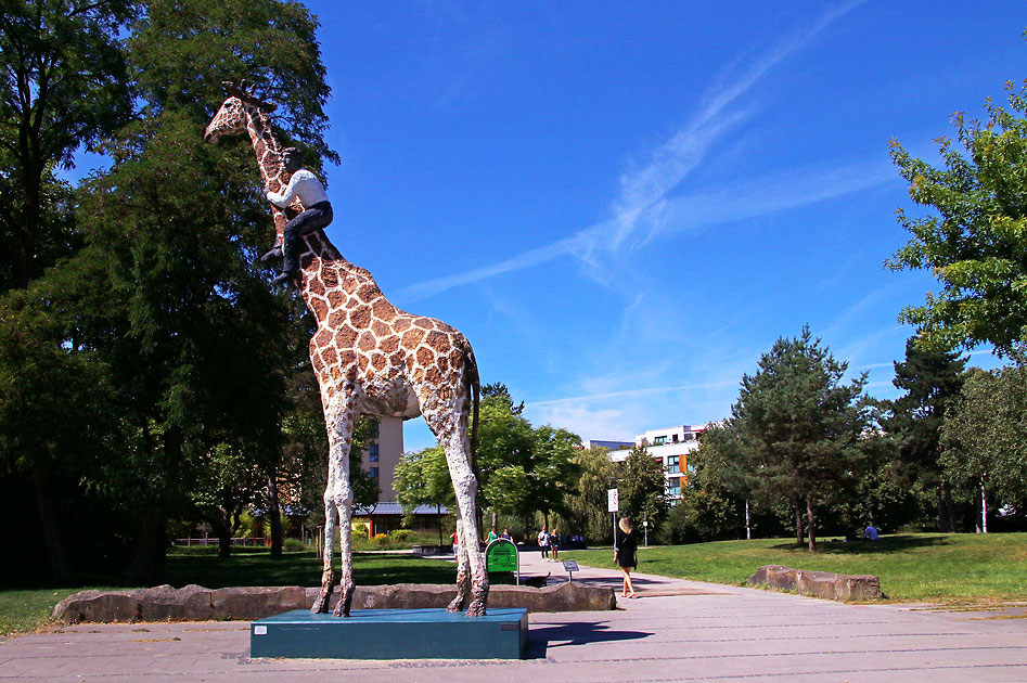 Der Zugang zum Tierpark Hagenbeck in Hamburg