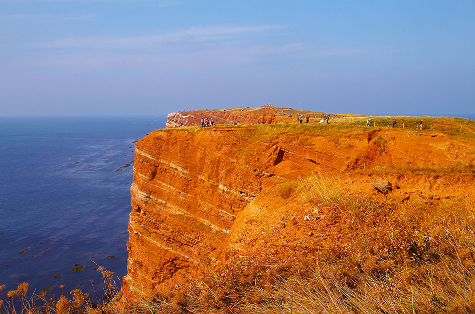 Ein Felsen auf der Insel Helgoland