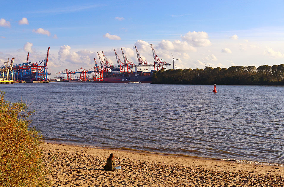 Der Elbstrand bei Övelgönne in Hamburg
