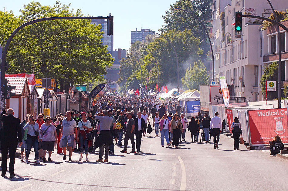 Der Hafengeburtstag an der St. Pauli Hafenstraße in Hamburg