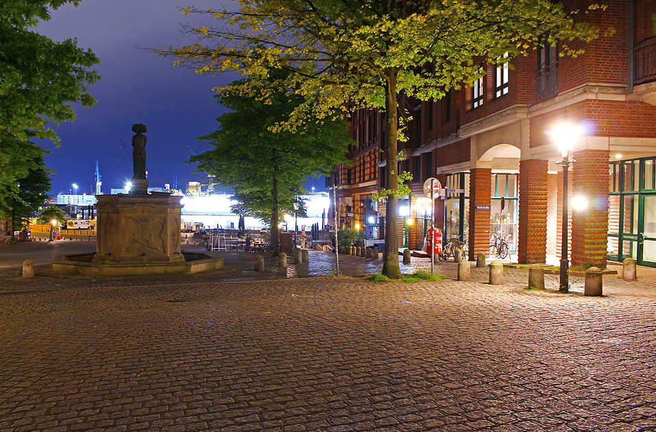 Nachts am Fischmarkt in Hamburg-Altona