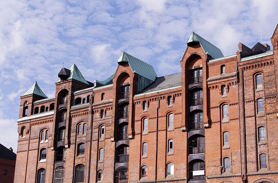 Die Speicherstadt in Hamburg mit seinen klassischen Lagerhäusern