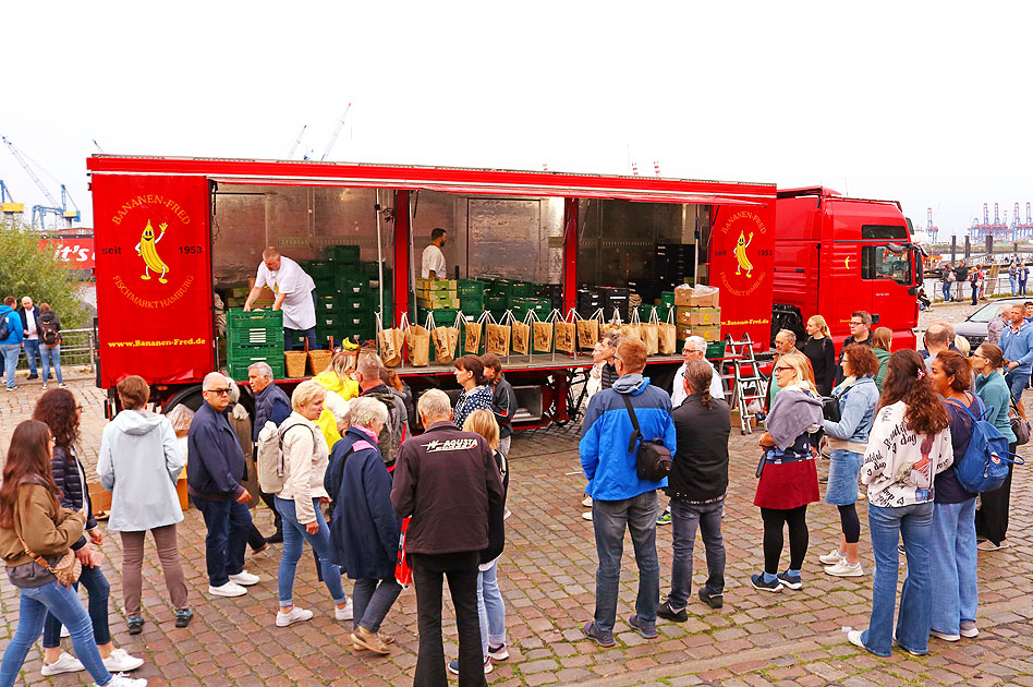 Bananen Fred auf dem Hamburger Fischmarkt