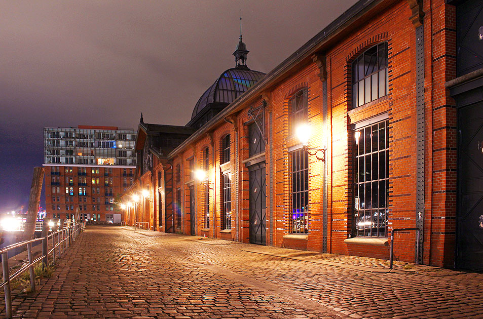 Die Fischauktionshalle am Fischmarkt in Hamburg-Altona