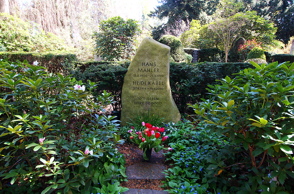 Das Grab von Heidi Kabel auf dem Friedhof Nienstedten in Hamburg